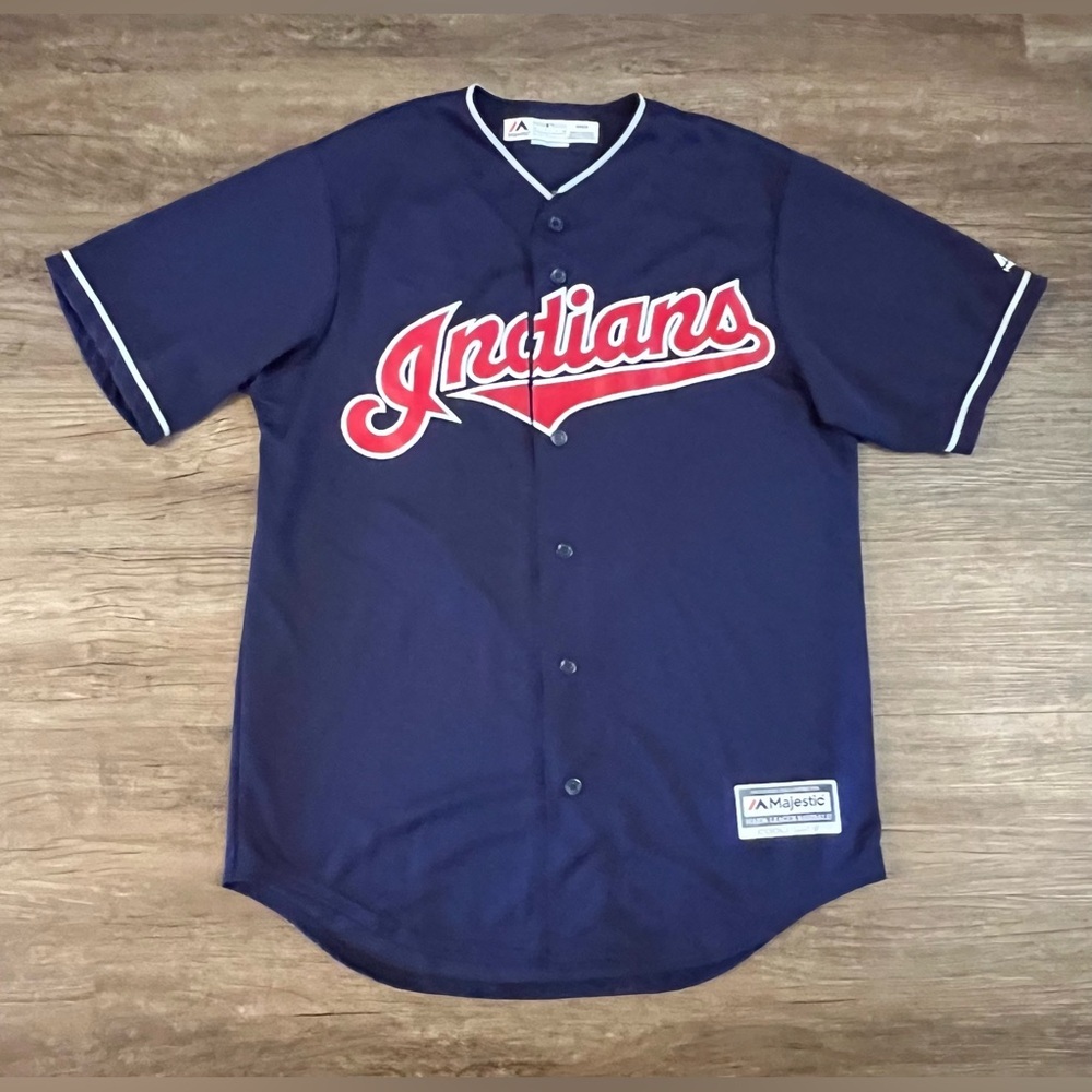 Cleveland Indians Majestic Jersey Francisco Lindor #12 Size Med 44 Authentic A31